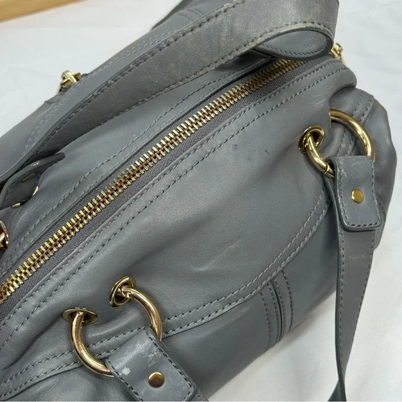 Michael Kors Charcoal Satchel with Gold Accents - Picture 6 of 15